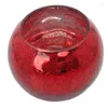 Titulares de vela Titular de vidro Tealight Votivo lindo decorativo Decorativo Design de flores de gelo vermelho de gelo para o quarto