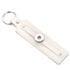 Schlüsselringe quadratische Lederschlüsselkettenschmuck 18mm Schnappknöpfe Ringkette Fit Snaps Keyring Drop Lieferung OTR6