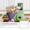 Dekorative Blumen 100 PCs Schokoladen -Torus Bonbonstrauß Stütze Blumenpapier Papier Floristen Lieferungen Dekoration Halter Plastikbraut