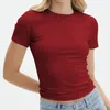 Blouses pour femmes respirantes Tee Tee Summer Summer Crop Tops Basic-Shirt Collection pour Streetwear Fashion Crew Neck Courte