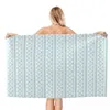 Serviette verte de losange de losange serviettes de plage piscine grand sable sans sable microfibre sans baignoire légère sèche nage