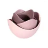 Plates 1 Set Fruit Tray Special Lotus Shape Dinner Dish Snack Organizer Wear-resistant Salad Plate Daily Use