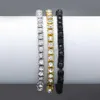 Bracelet de tennis en cristal de diamant de 3 mm 4 mm 5 mm