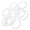 Rideaux de douche 12pcs rideaux à rideaux crochets en forme de bain en forme de boucle de baignoire cercle anneaux pour la salle de bain el à la maison (blanc)