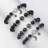 Bracelets de charme personalidade de moda Casal criativo Bracelete feminino Feminino Versão coreana simples de Blue Sand Obsidian for Lover Jewelry Gift