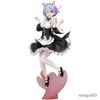 Actie speelgoedfiguren 21 cm meid blauw haar katten oren schattig meisje rok anime meisje figuur actie figuur volwassen collectible model poppen