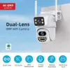 Caméras IP HiEEU 4K 8MP PTZ WiFi Camera Double Lens Double écran Caméra IP en plein air Tracking Security Protection de la sécurité