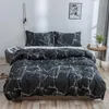 Conjunto de roupas de cama Cama de algodão Linho de alta qualidade Conjunto de edredom nórdico Têxteis de broga de colcha de edreca