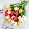 Dekorativa blommor 10st Tulpaner Artificial Faux Real Touch Pu Tulip Arrangement Bouquet For Home Wedding Party Decor