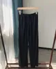 Women's Pants 2024 Summer Sand Washed Silk Elastic Satin Drawstring Straight Casual Women Air