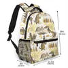 Sac à dos femelle aquarelle des marmats en chapeaux sépia women collège scolaire Bagpack de voyage de voyage pour les adolescentes