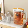 Teaware -sets 2.6L grote plastic werper met deksel 4 kopjes hittebestendig koud water karafkan voor sapdrankje pot ijstheeketel ketel