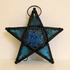 Kandelaars Glass Star Holder voor Tealights / Hangen met kettingraam Decor Embosed Boho Decor / Diwali Cadeau