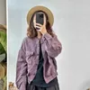 Women's Jackets Johnature 2024 Woman Spring Linen Vintage Long Sleeves Casual Coat Single Breasted Solid Color O-Neck Chinese Style