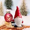 Dekoratif figürinler Led Yüzü olmayan Gnome Light Noel Dekorasyonu Cüce Reçine Noel Baba Süs heykel Mutlu Yıl Çelenk Figürü