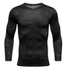 T-shirts Basketball Sports Collons Hommes à manches longues Shirt Themt Compression Shirts Gym Training Body Body Body