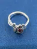 100% 925 anel de flor de rosa de prata esterlina com cz stone fit