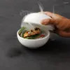 Miski biała ceramiczna miska specjalna talerz w kształcie trójwymiarowy sferyczny mały mały z pokrywką ryż dom El nieregularne zastawa stołowa