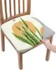 Крышка стулья геометрическое тропическое растение листья сиденья подушка растяжка для обеда для покрытия для дома для дома эль -банкет