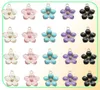 whole 100pcs Fashion classic Cute Enamel Flower Charms Pendant Necklace Bracelet DIY Unique Women Jewelry Accessory1204106