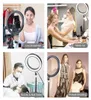 Youtube 1012 inch circle light Three Color Dimmable Selfie LED Ring Light For Phone Camera Youtube Video Live Broadcat Fill Light2415638