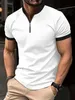 2023 Fashion Male Mâle de haute qualité Smmer Shorts Sleeve Polo-Shirtsmens Slim Fit Shirts TEES S3XL 240402