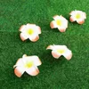 Fiori decorativi 100pcs 6 cm Plumeria Fiore frangipani hawaiano per decorazione per feste di nozze (arancione)