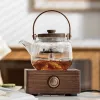 kettles 1000W Wealter Ceramic Stove Tea Maker Walnut Wood Tea Maker Furning Franace Electric Tea Tea Heater 220 V