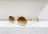 2040 Goldbrown Shaded Women Solglasögon med halsbandskedja Fashion Sun Glasses Beach Outdoor Eyewear UV400 Protection With Box3866494