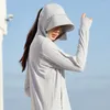 Actieve shirts Zipper Sports Top vrouwen Sun Screen Longsleeve voor fitness jas buitenbescherming dunne yoga tops zomer