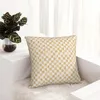 Pillow Cream Parchment Check Throw Anime Girl Sofa