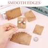 Jewelry Pouches 100pcs Earring Display Cards Rectangle Kraft Paper Tags For Hanging Packaging Supplies 50x40x0.3mm Hole 5.3mm