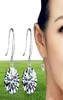 Sterling Silver Bruids Crystal Drop -oorbellen 10 mm Classic Shiny Jewelry Wedding Accessories Rhinestone oorbellen voor bruid dames4626744