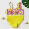 Two-pièces 2 ~ 12 ans pour enfants Swimswear Girls Swimsuit Kids Girls Beach Wear Suise Bathing Filles Bikini Set Biquini Infantil-St108mix