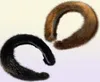 Womens Girls äkta Mink Fur Hairband Headband Headwear Head Band Furry Y Brown Black Beige Gray 2021 Fashion X07226947977