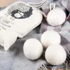 Laundry Bags Top Seller Wool Dryer Balls Premium Reusable Natural Fabric Softener 2.75inch 7cm Static Reduces Helps Dry Clothes LX8702