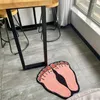 Carpets Creative Irregular Foot Shape Bath Mat Kitchen Staircase Bedroom Entrance Carpet Absorbent Washable Toliet Shower Non-Slip Rugs