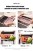 Stockage de cuisine Panier de vidange rétractable Panier en plastique Placier Placier Filtre Fruit Case de légumes Fruit