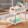 Kökförvaring under diskbänk arrangörer och badrum 2 Tier Pull Out Cabinet Organizer som glider med lådor