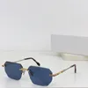 Novos óculos de sol quadrados de design de moda 50139U METAL Frame Lens sem borda