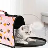 Portadores de gatos bolsas de perros transpirables de ocho hoyos portátiles para mascotas al aire libre mochila para el hombro plegable para suministros de peluche bichon