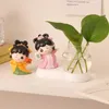 装飾的な置物lmhbjyタンレディースかわいい漫画人形水耕栽培装飾品ホームリビングルームオフィスデスクトップギフト