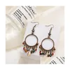 Dangle Shandelier Ethnic Boho Round Alloy Summer Earringチャームシェルウッドペンダントタッセルイヤリングファッションジュエリードロップ配信DHXT5