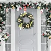 Decoratieve bloemen 30 cm krans deur hangende wijnstok mini boom decoraties kerst buitenlichten winter kransen ceder