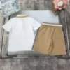 Dames t-shirt Brother Sister Style Rapel Set, Pearl Cotton Linen Polo Shirt, Plaid Woven Belt Splicing, Thin Lused Shorts