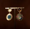 Średniowieczny luksusowy styl złoty folia szklane kolczyki w stylu francuskie kolce na uszach średniowieczna biżuteria nowa design dj-018