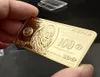 24K Gold US Pommoratywne monety 44283 mm USA 100 dolarów i rzemieślnicze BAR Square Metal Craft Craft Collection Pudanir C1907336