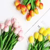 Dekorativa blommor 10st Tulpaner Artificial Faux Real Touch Pu Tulip Arrangement Bouquet For Home Wedding Party Decor