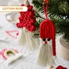 Dekorativa figurer Xmas Party Ornament Creative Christmas Cotton Thread Little Pendant DIY Handmased (Santa Claus A/23G)