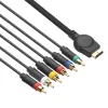 Câbles Composant professionnel Câble AV (6 pieds) Composant HDTV haute résolution RCA Câble vidéo audio compatible avec PS3, PS2